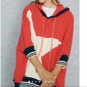 Free People “I Know Places” Star Hoodie” Medium